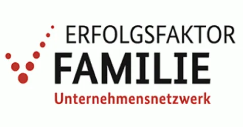 Siegel mit Aufschrift "Erfolgsfaktor Familie Unternehmensnetzwerk."